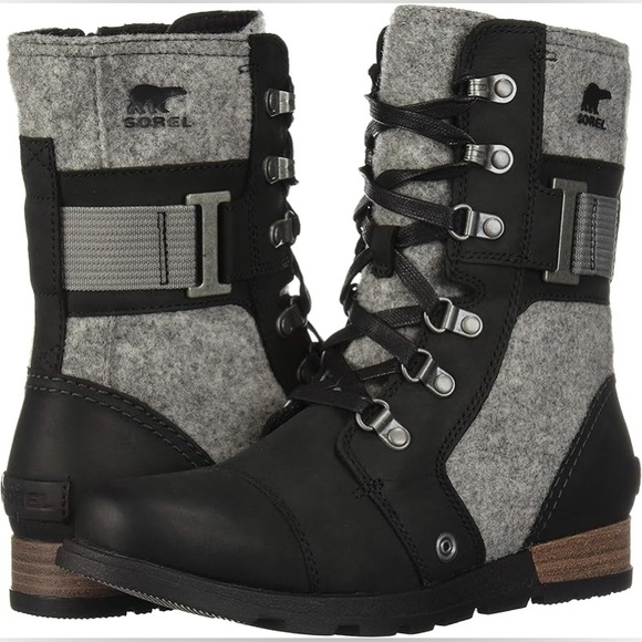 Sorel Black and Grey Major Carly Snow Boot - Picture 1 of 14